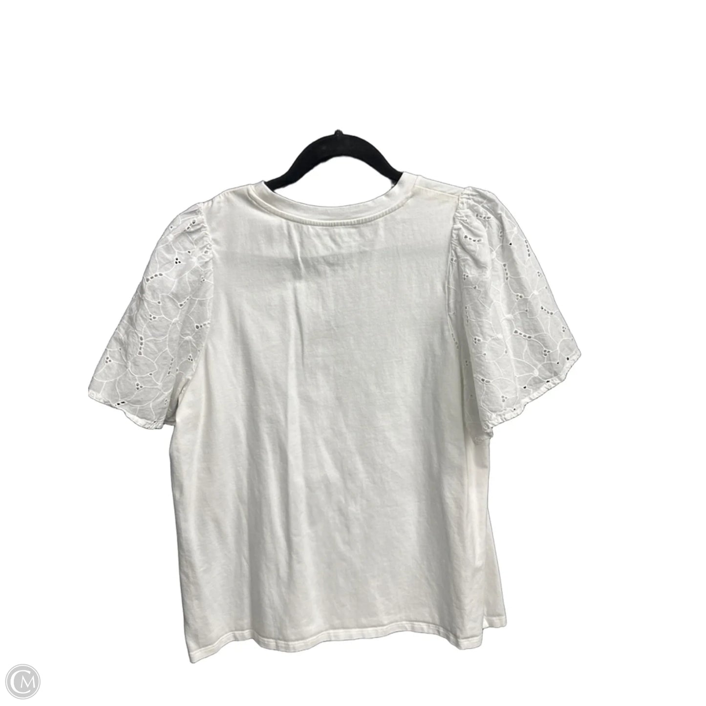 Top Short Sleeve By A New Day In White, Size: L