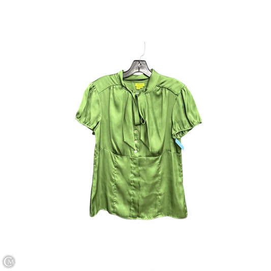 Blouse Short Sleeve By Clothes Mentor In Green, Size: M