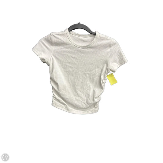 Athletic Top Short Sleeve By Lululemon In White, Size: S
