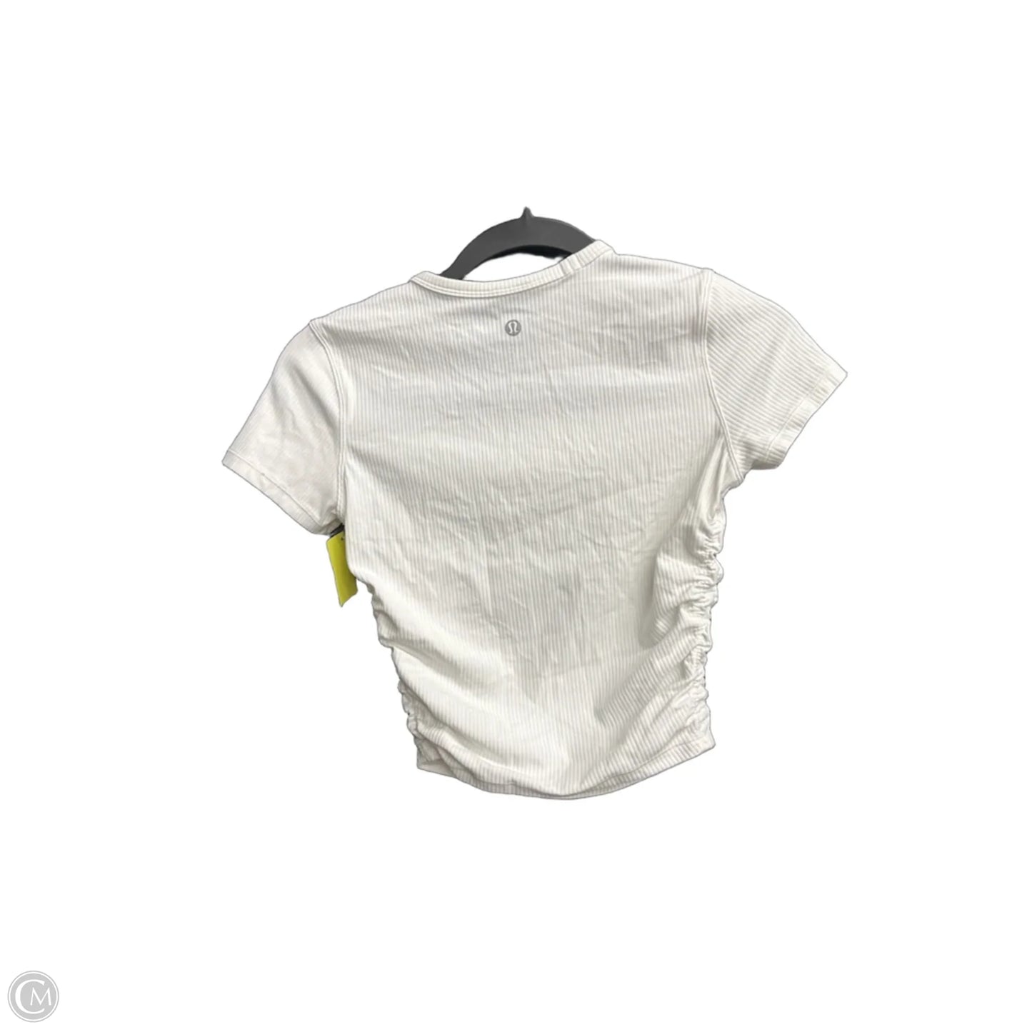 Athletic Top Short Sleeve By Lululemon In White, Size: S