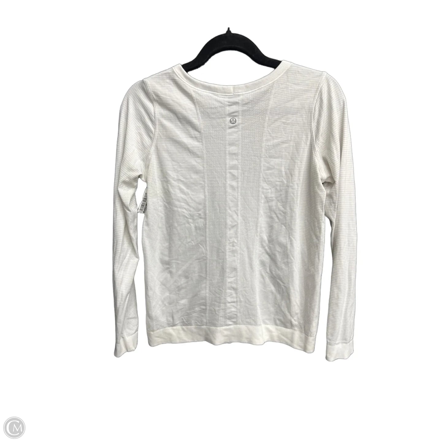 Athletic Top Long Sleeve Crewneck By Lululemon In White, Size: S