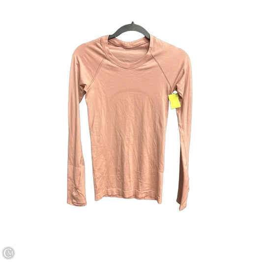 Athletic Top Long Sleeve Crewneck By Lululemon In Pink, Size: S