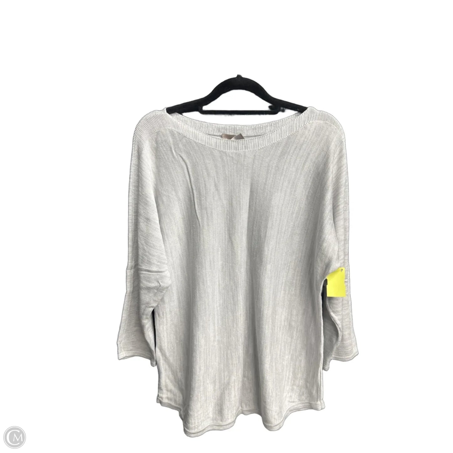Top 3/4 Sleeve By Chicos In Grey, Size: M