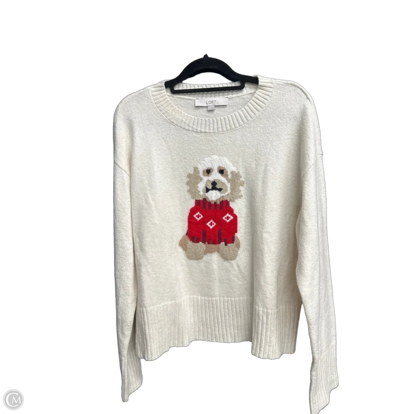 Sweater By Loft In Cream, Size: Xs