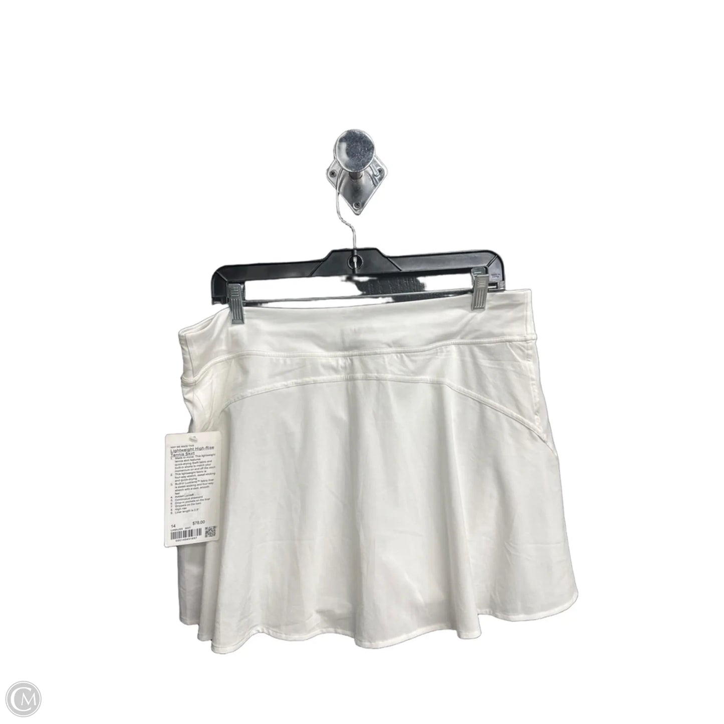 Athletic Skirt By Lululemon In White, Size: 14