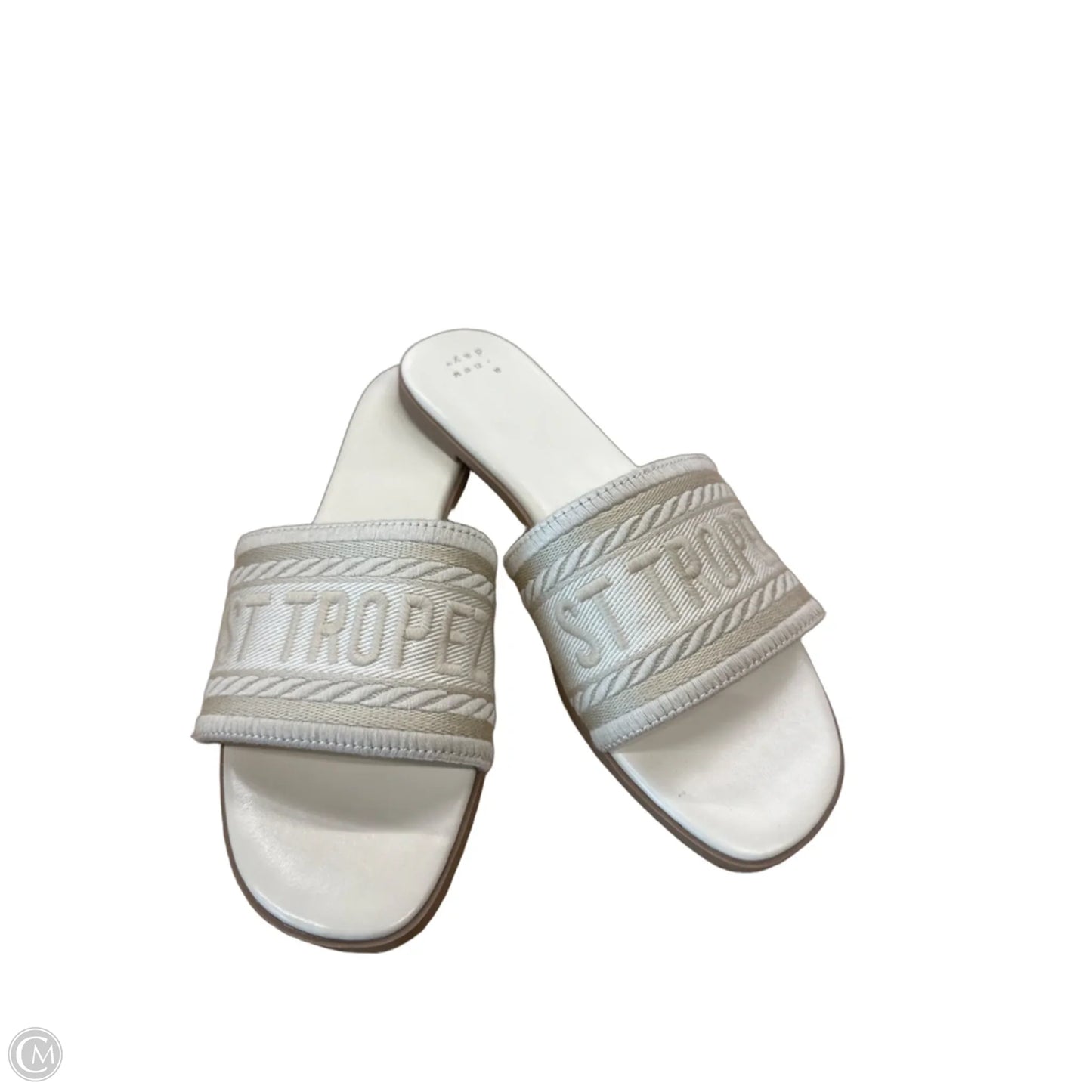 Sandals Flats By A New Day In Cream & White, Size: 8.5