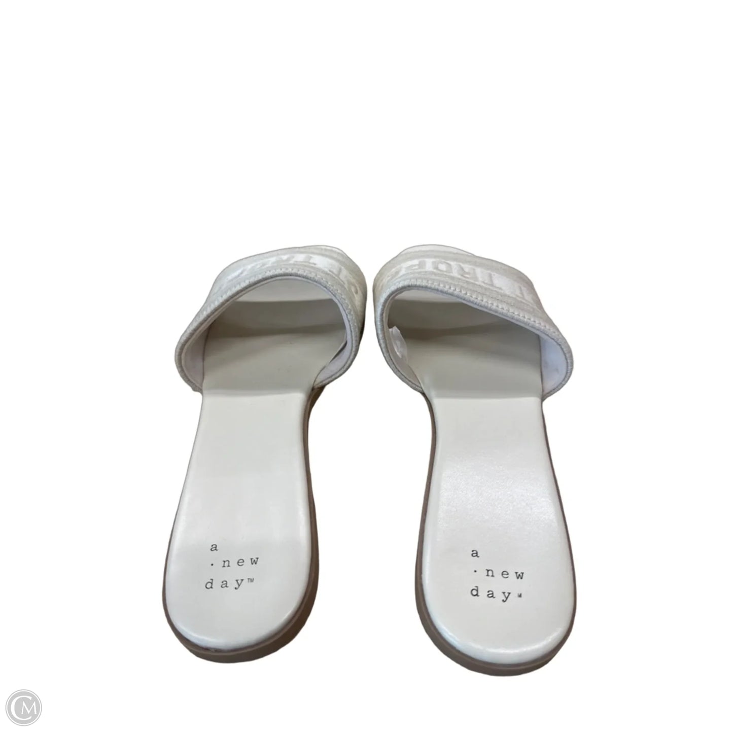 Sandals Flats By A New Day In Cream & White, Size: 8.5