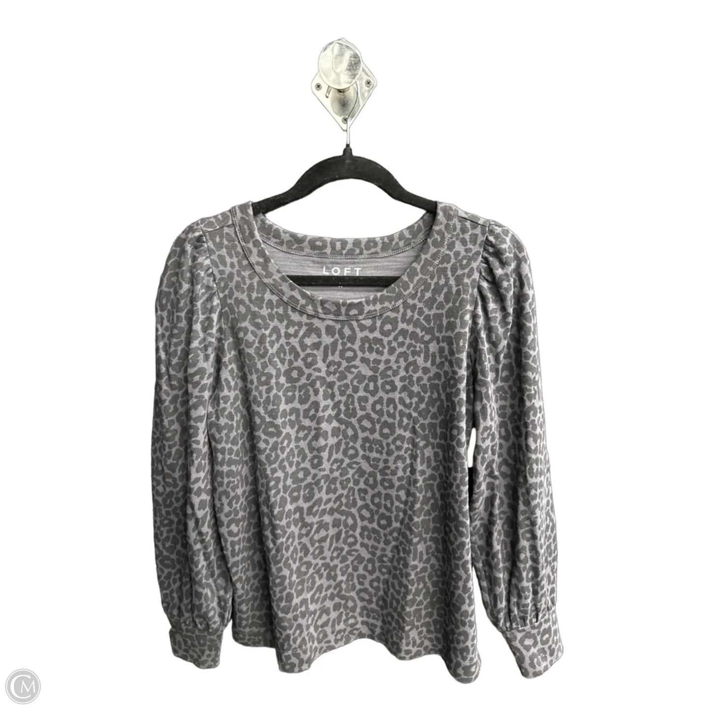 Top Long Sleeve By Loft In Leopard Print, Size: M