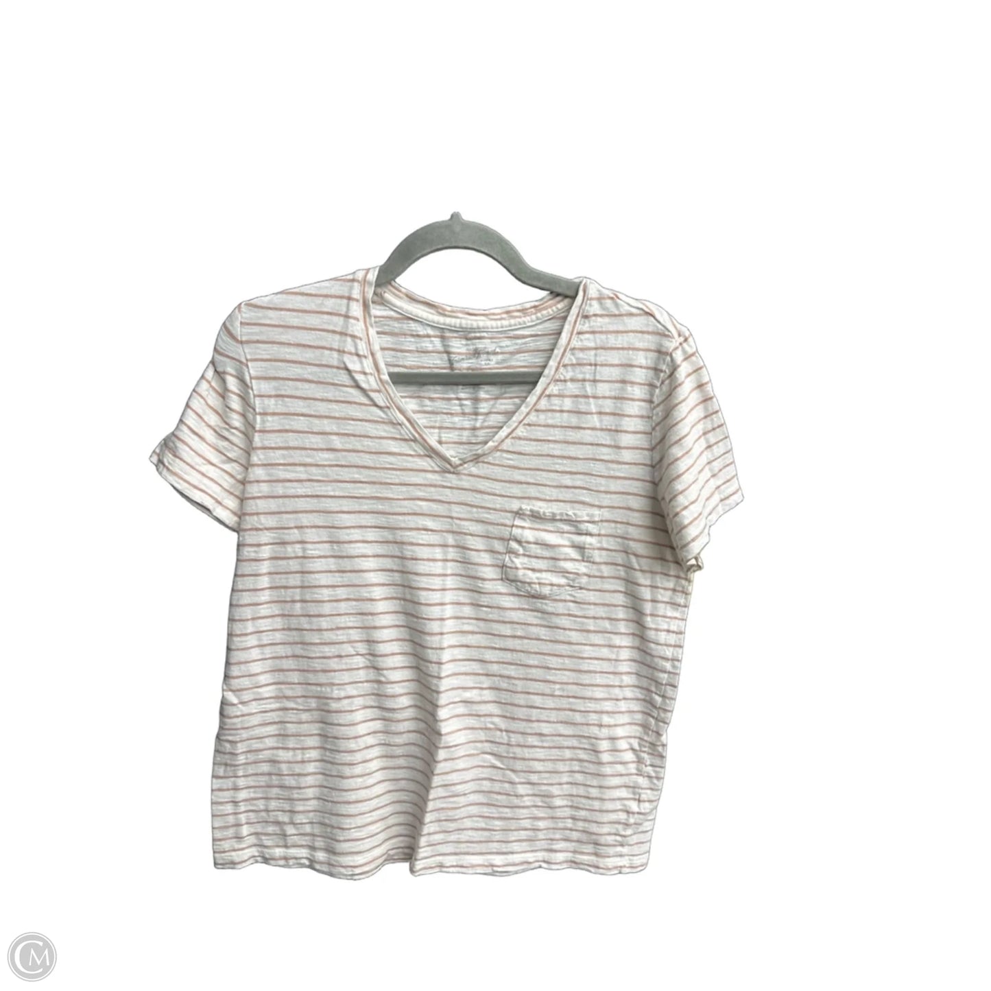 Top Short Sleeve By Universal Thread In Striped Pattern, Size: M