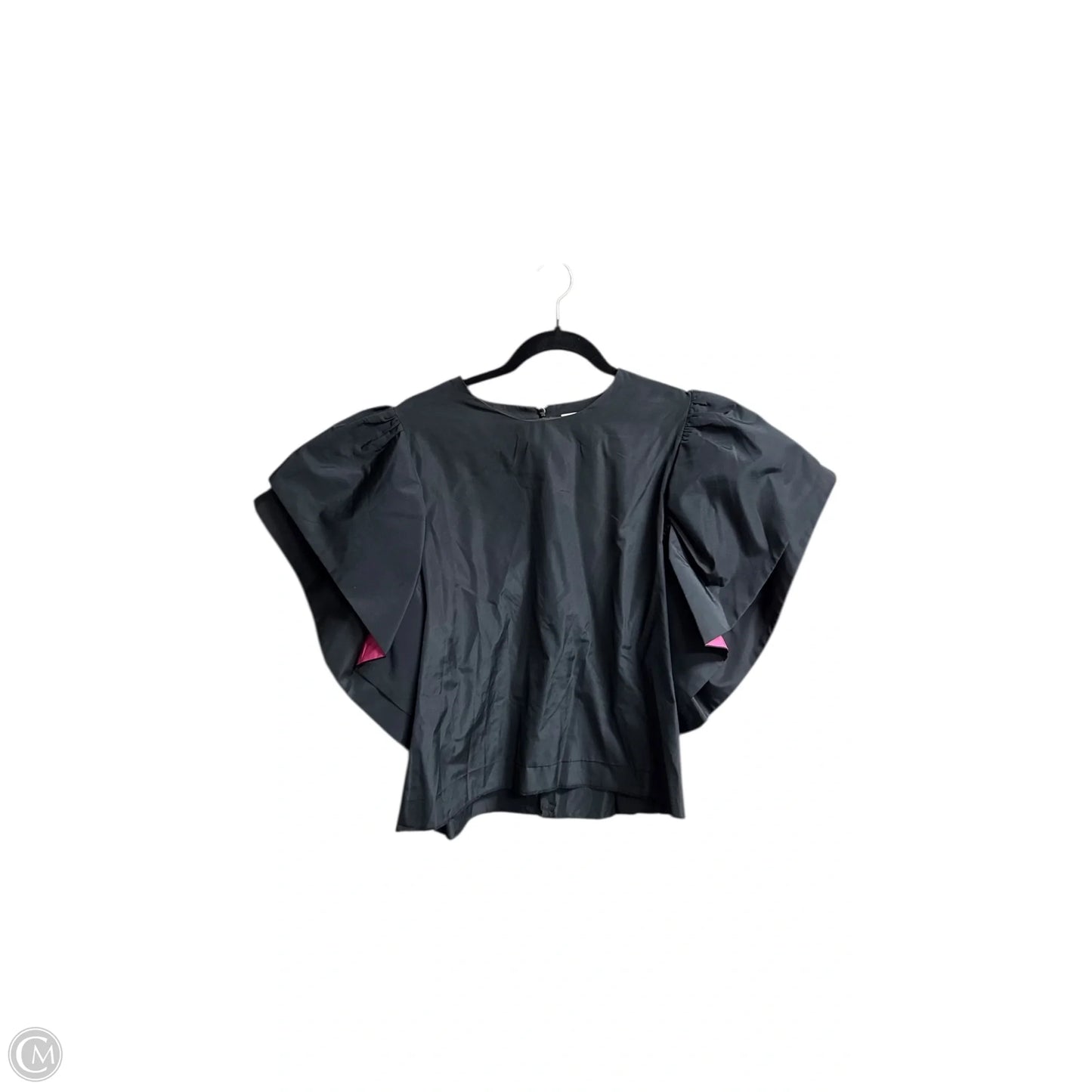 Blouse Short Sleeve By Zara In Black, Size: L