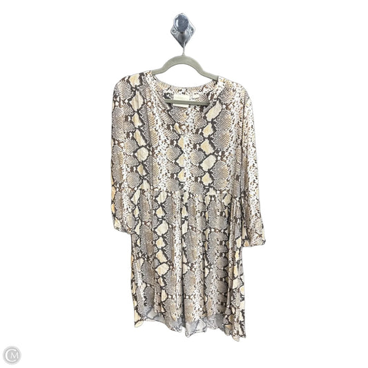 Dress Casual Midi By Maeve In Snakeskin Print, Size: L