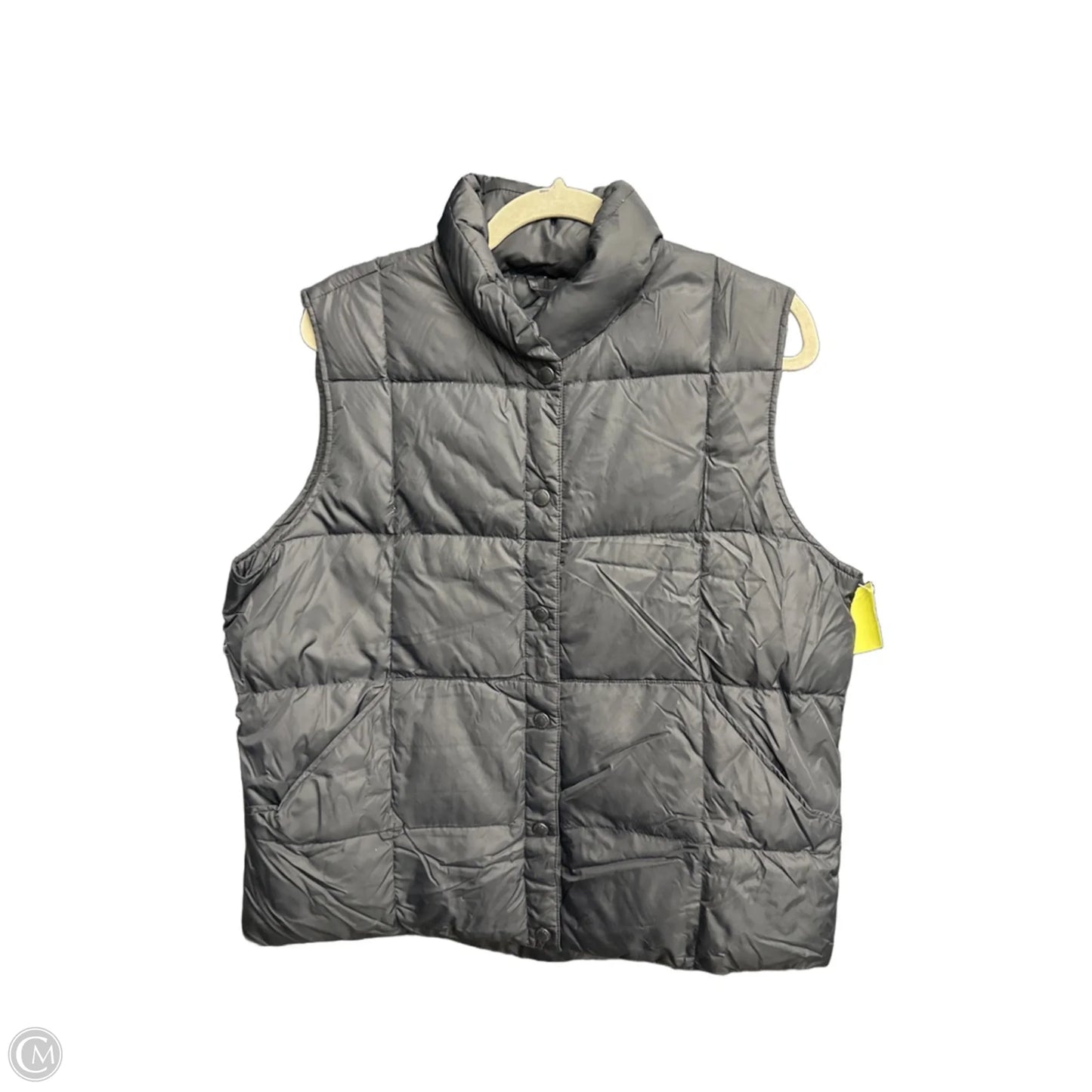 Vest Puffer & Quilted By Lands End In Black, Size: L