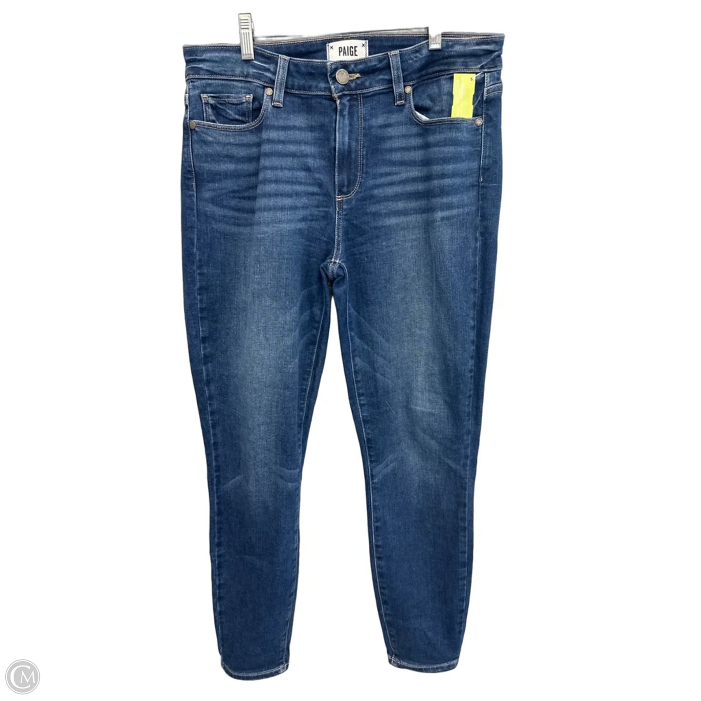 Jeans Skinny By Paige In Blue Denim, Size: 10