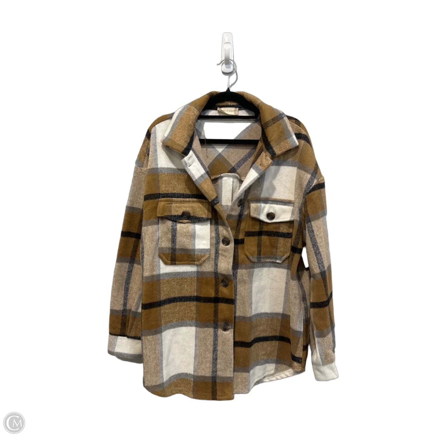 Jacket Shirt By Altard State In Plaid Pattern, Size: M