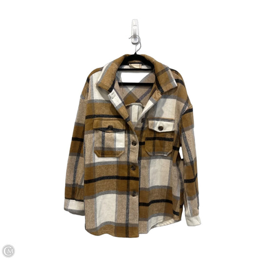 Jacket Shirt By Altard State In Plaid Pattern, Size: M