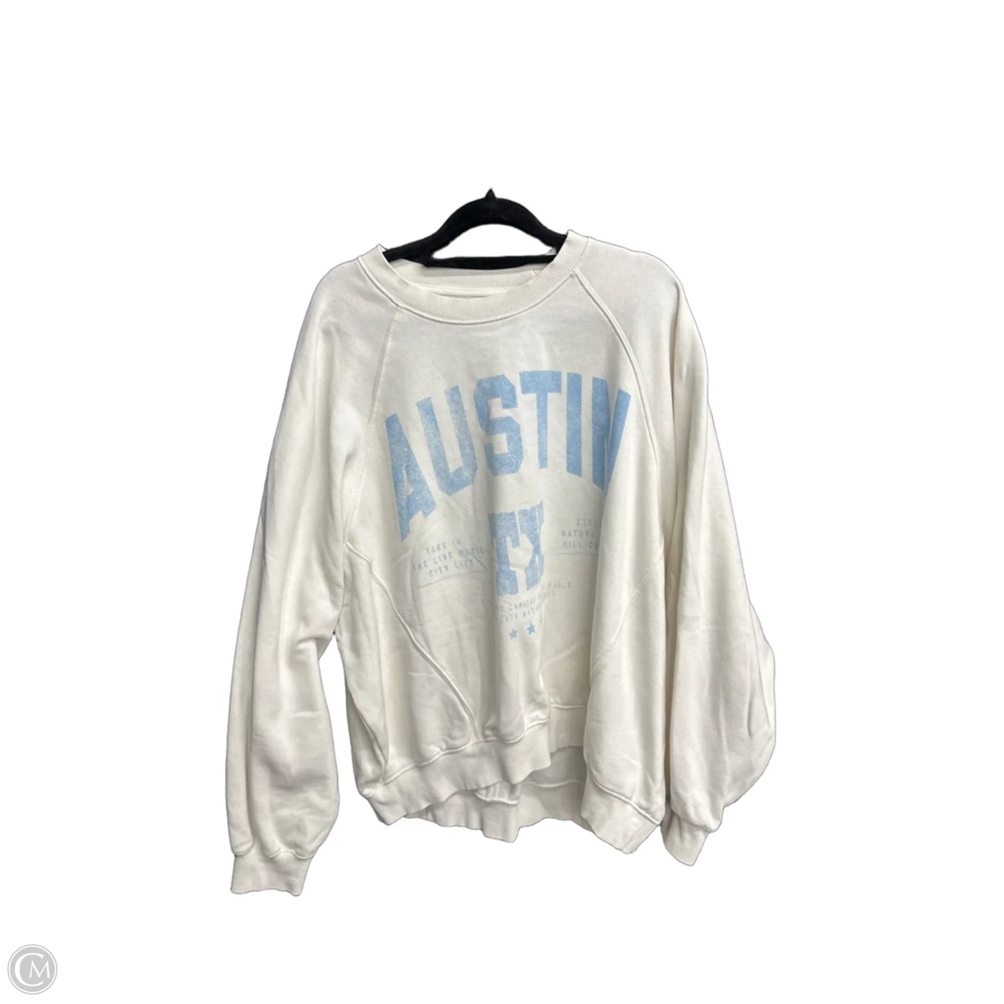 Sweatshirt Crewneck By Arizona In White, Size: L