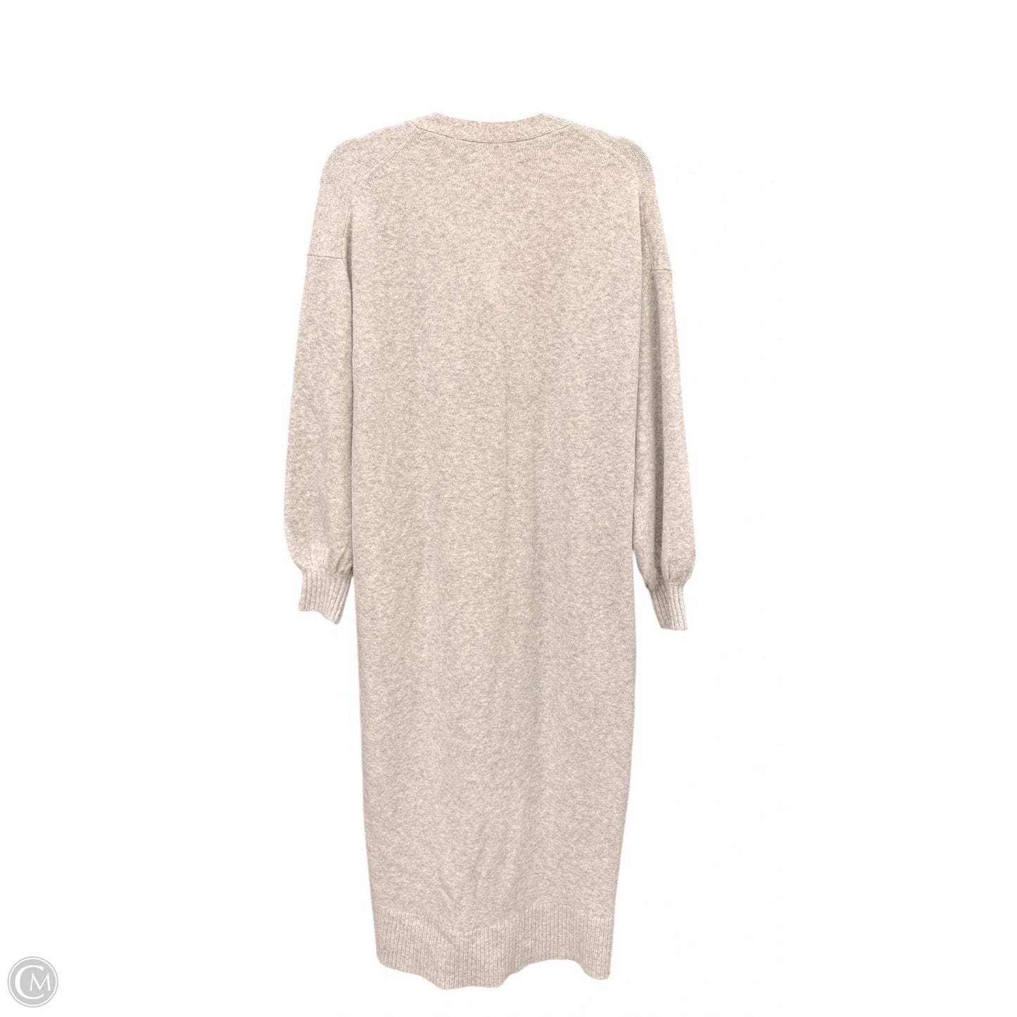 Sweater Cardigan By Loft In Grey, Size: L