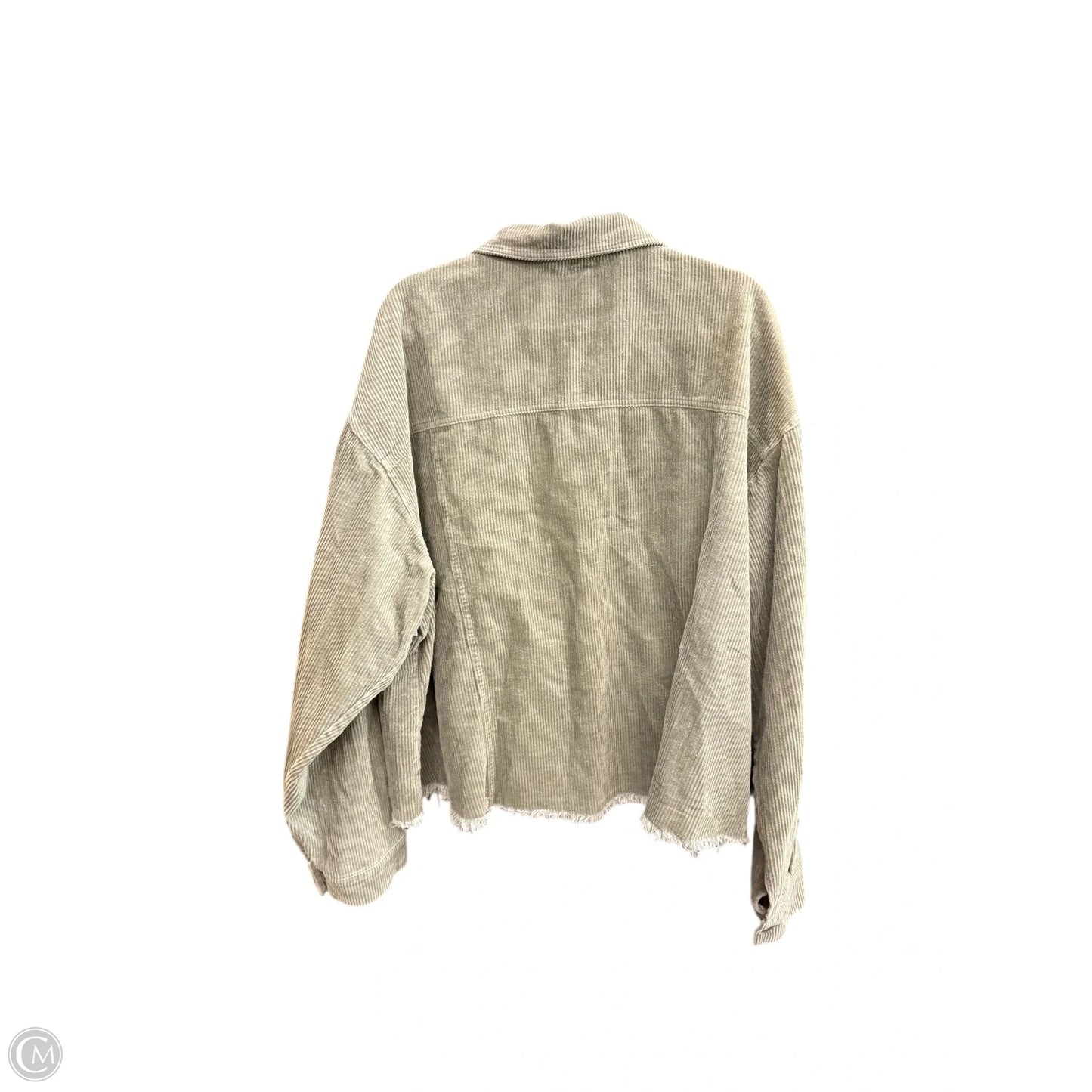 Jacket Shirt By Ee Some In Green, Size: 1x