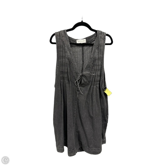 Romper By Veveret In Black Denim, Size: 2x