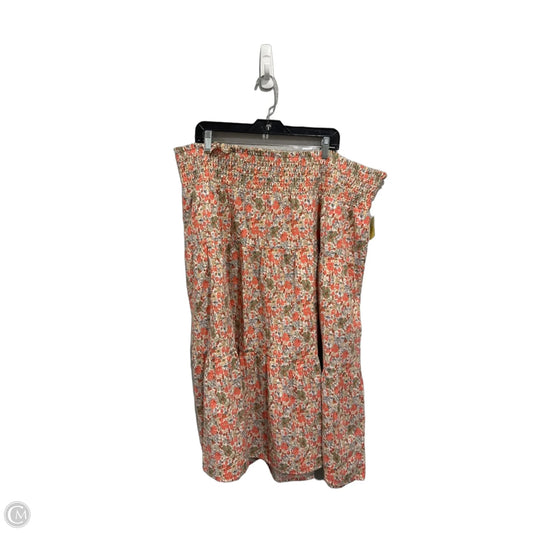 Skirt Maxi By Universal Thread In Floral Print, Size: 2x