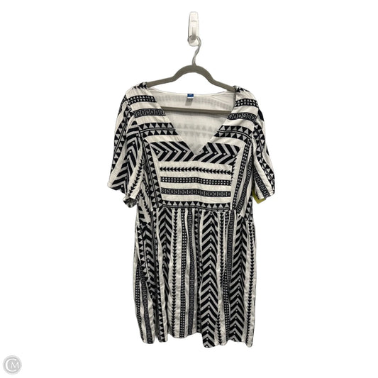 Dress Casual Midi By Old Navy In Black & White, Size: Xxl