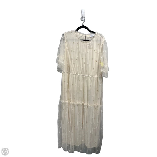 Dress Casual Maxi By Clothes Mentor In Cream, Size: 3x