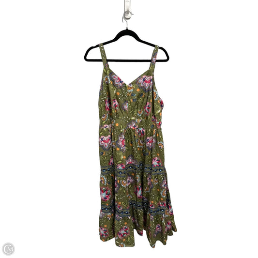 Dress Casual Maxi By Lane Bryant In Green, Size: 2x