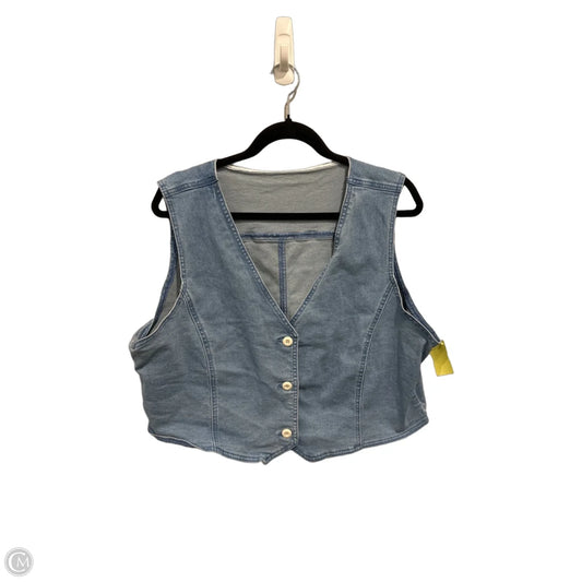 Vest Other By Clothes Mentor In Blue Denim, Size: 2x