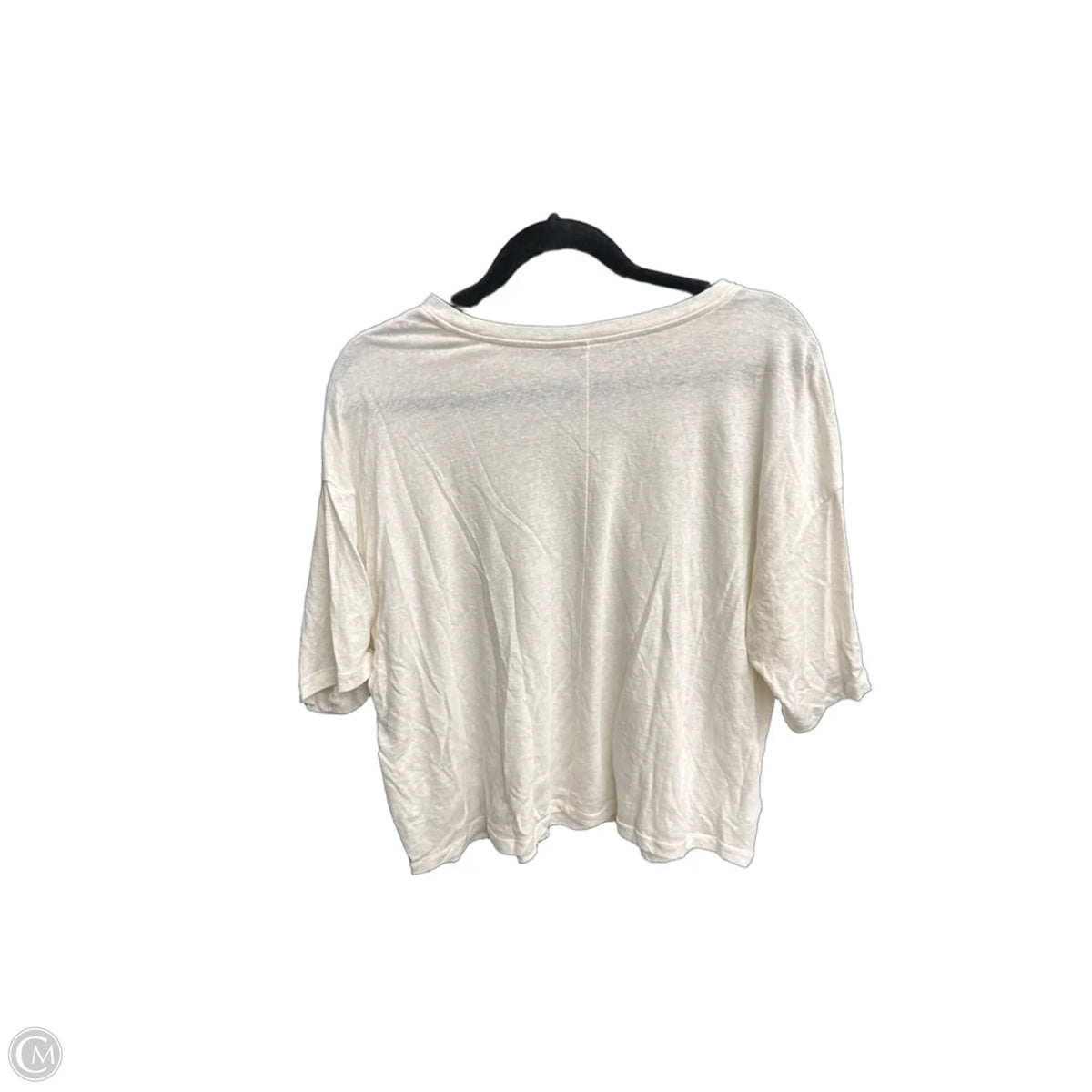 Top Short Sleeve Basic By Loft In Cream, Size: L