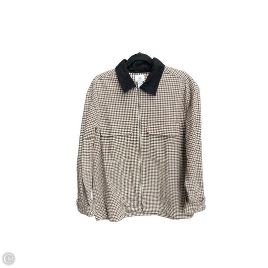 Jacket Other By H&m In Brown & Cream, Size: L