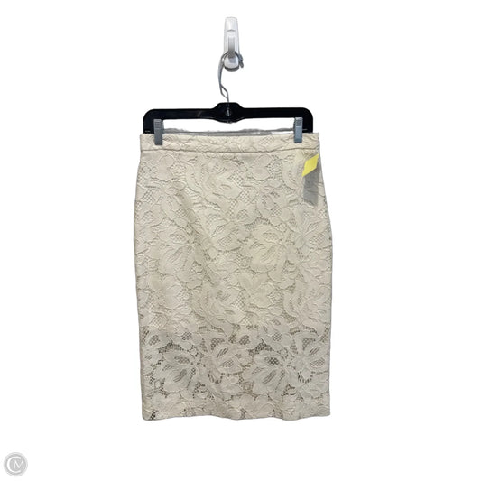 Skirt Midi By Clothes Mentor In Cream, Size: M
