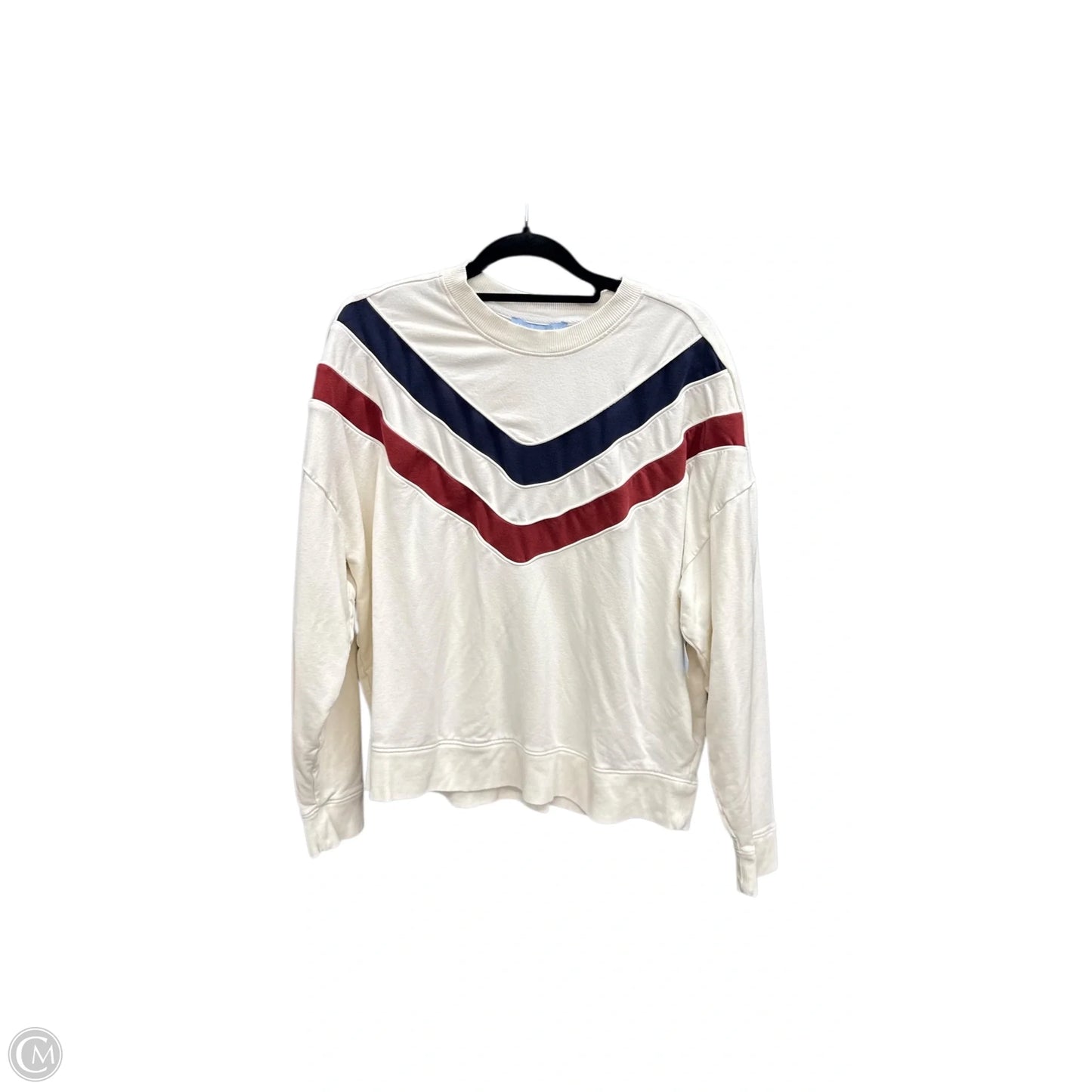 Top Long Sleeve By Antonio Melani In Blue Red & White, Size: S