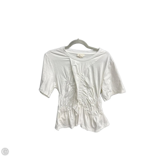 Top Short Sleeve By Clothes Mentor In White, Size: L