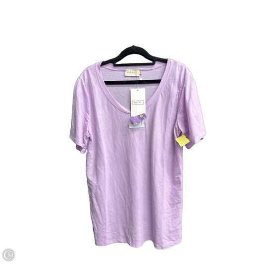 Blouse Short Sleeve By Ninexis In Purple, Size: M