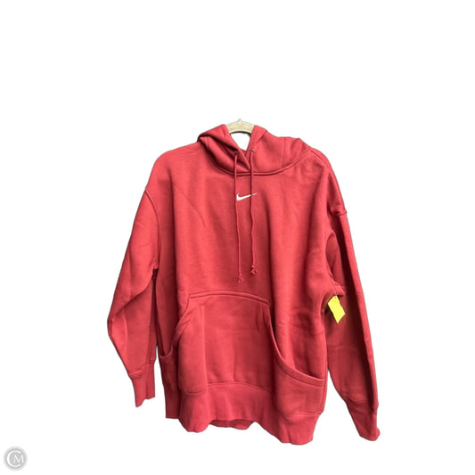 Sweatshirt Hoodie By Nike Apparel In Red, Size: M