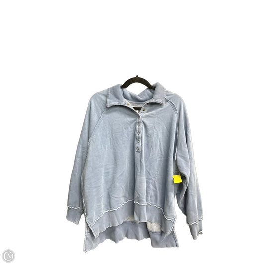 Sweatshirt Collar By American Eagle In Blue, Size: M