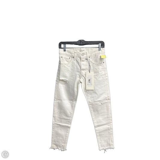 Jeans Skinny By Moussy In White Denim, Size: 0