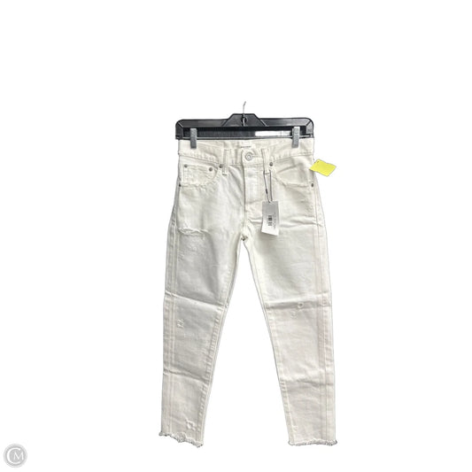 Jeans Straight By Moussy In White Denim, Size: 0