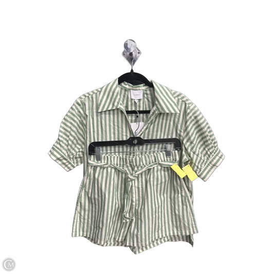 Shorts Set By Clothes Mentor In Green & White, Size: Xs