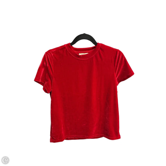 Top Short Sleeve By Madewell In Red, Size: S