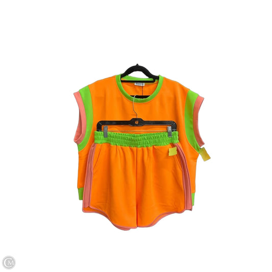 Shorts Set By Why Dress In Green & Orange, Size: L