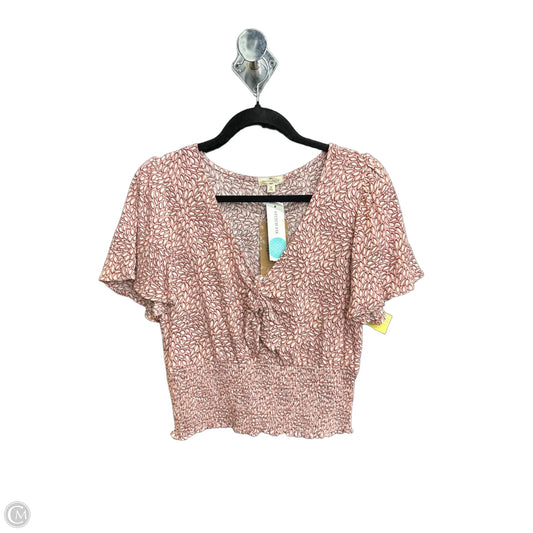 Blouse Short Sleeve By Mason & Belle In Multi-colored, Size: M