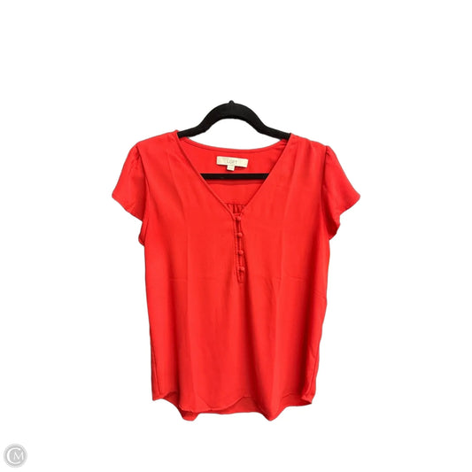 Top Short Sleeve By Loft In Red, Size: Xs