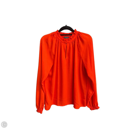 Blouse Long Sleeve By Ann Taylor In Red, Size: S
