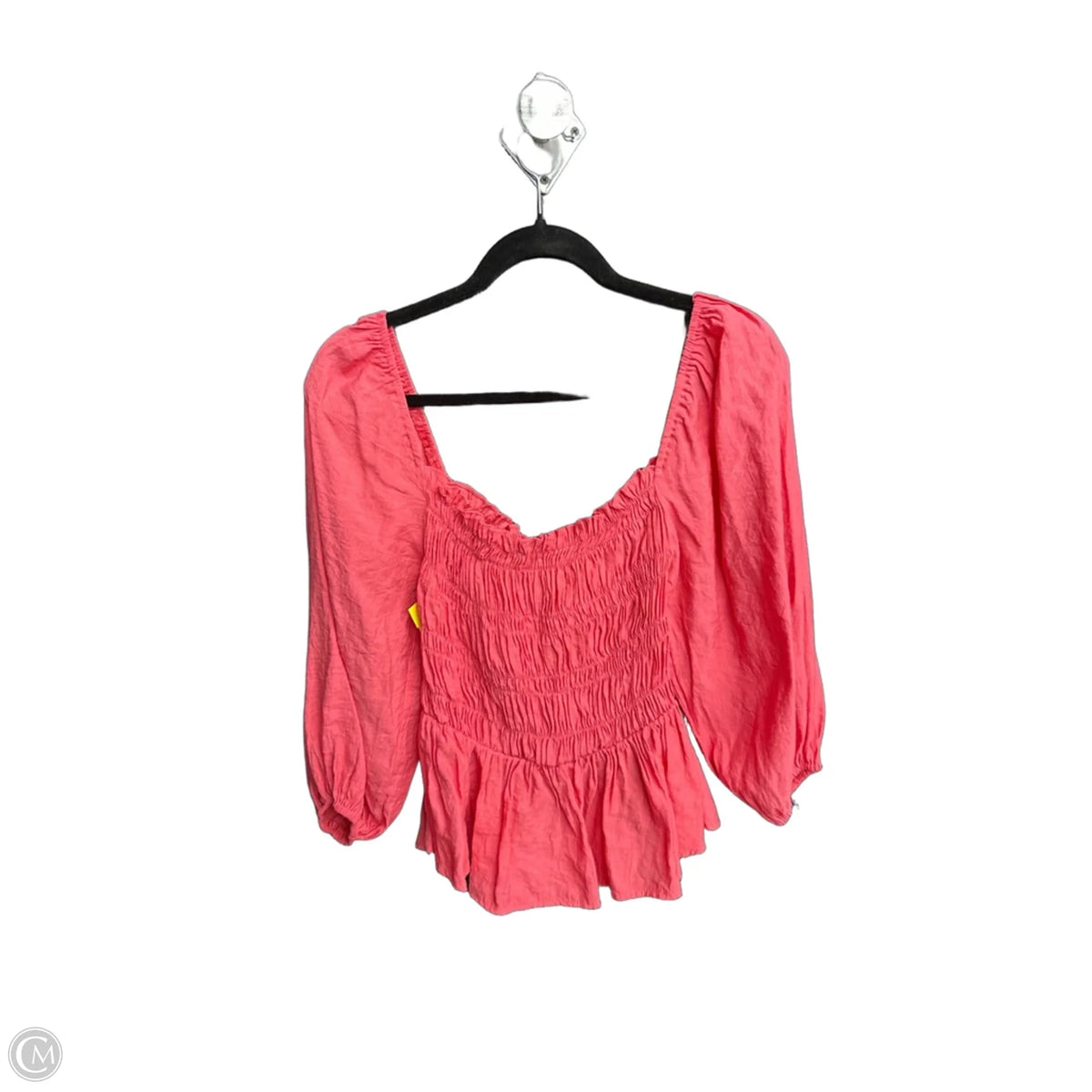 Blouse Long Sleeve By Flying Monkey In Pink, Size: S