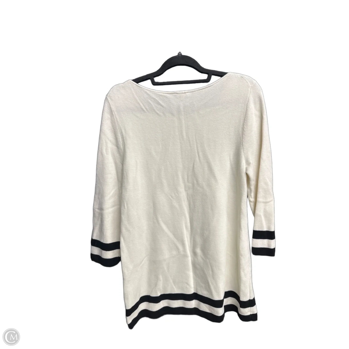 Sweater By Talbots In Black & White, Size: M