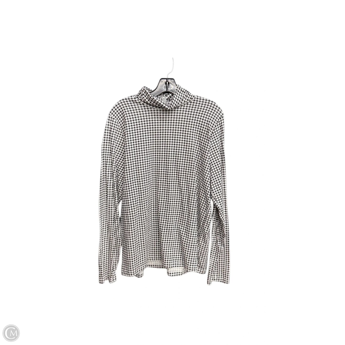 Top Long Sleeve By J. Crew In Black & White, Size: Xxl