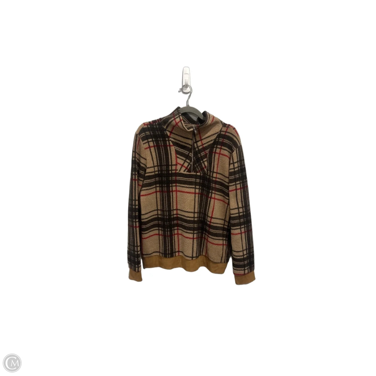 Sweater By Oddi In Plaid Pattern, Size: L