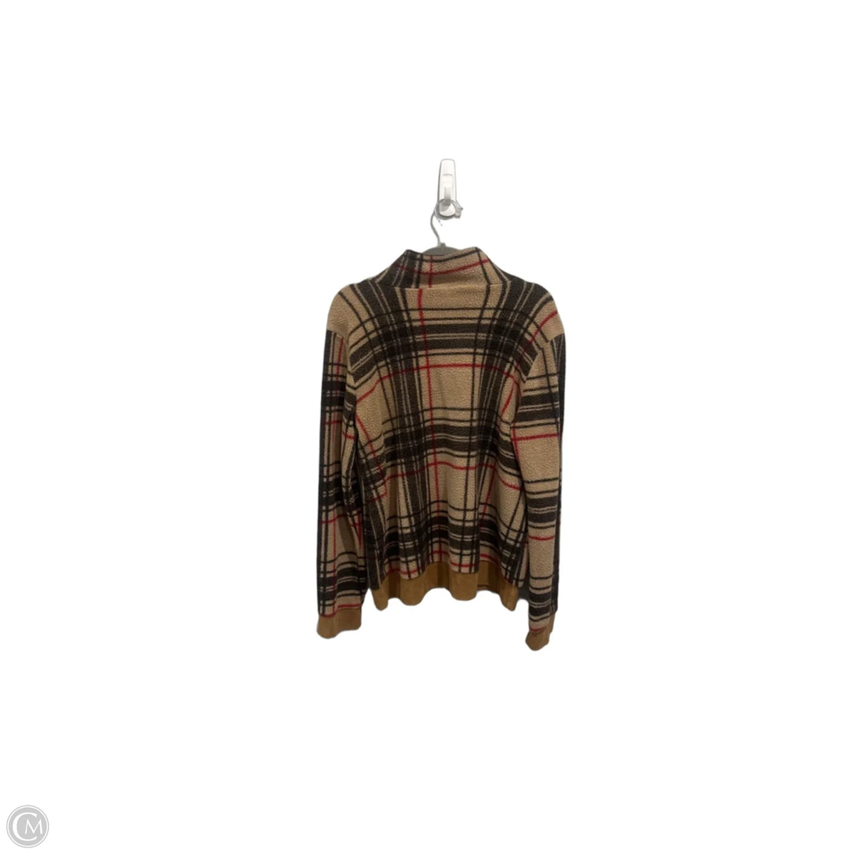 Sweater By Oddi In Plaid Pattern, Size: L