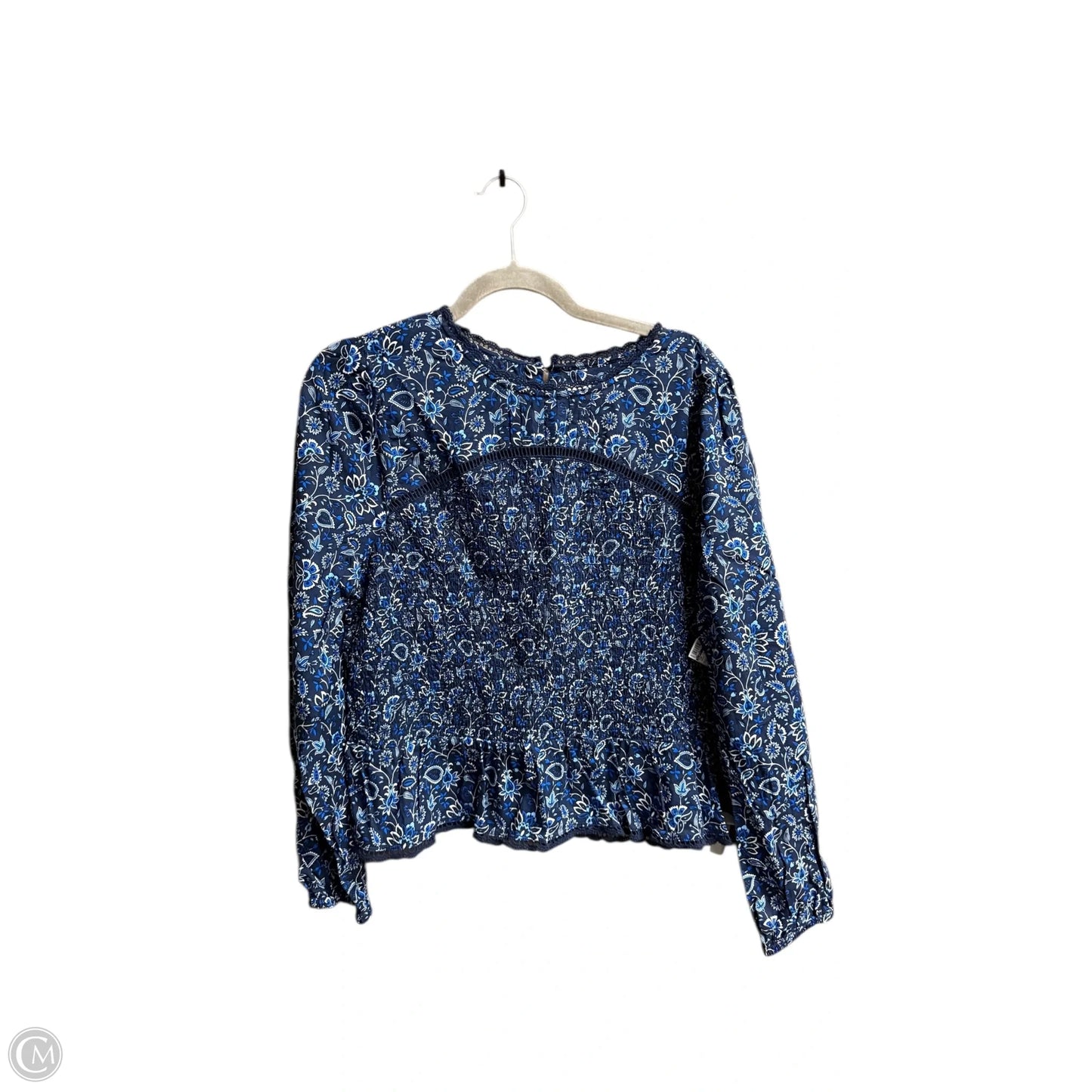 Top Long Sleeve By Loft In Navy, Size: L